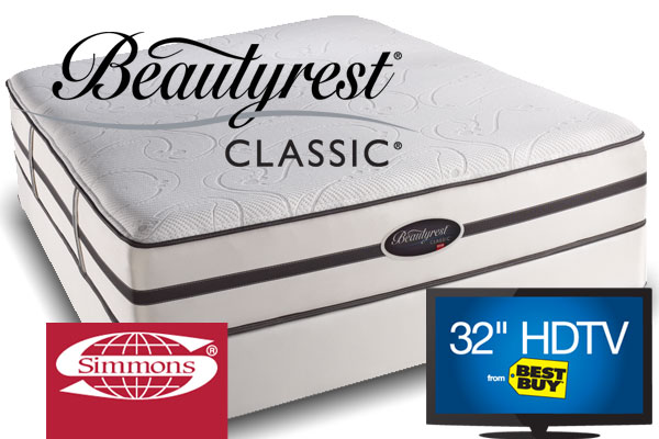 Simmons Beautyrest Classic Alisa With 32 Tv Or Kindle Fire
